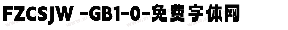 FZCSJW -GB1-0字体转换